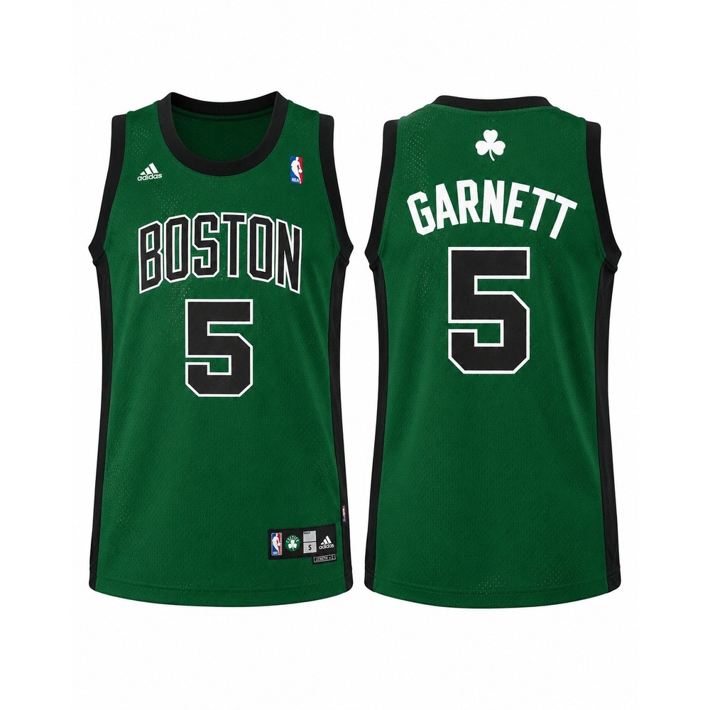 Adidas Boston Celtics Kevin Garnett 5 NBA Jersey Green Mens Small Length +2